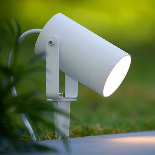 Lucide TAYLOR - Spot de jardin - Ø 10 cm - 1xGU10 - IP65 - Blanc - ambiance 1